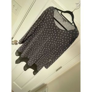 Adrianna Papell women’s blouse hearts black white size 2X